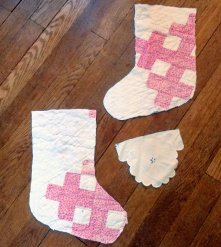 Vintage Quilt Christmas Stocking